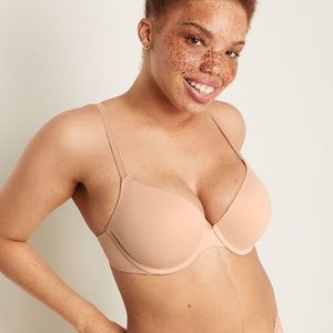 VS Pink Wear Everywhere Push-up Bra Convertible Straps Beige 34DD